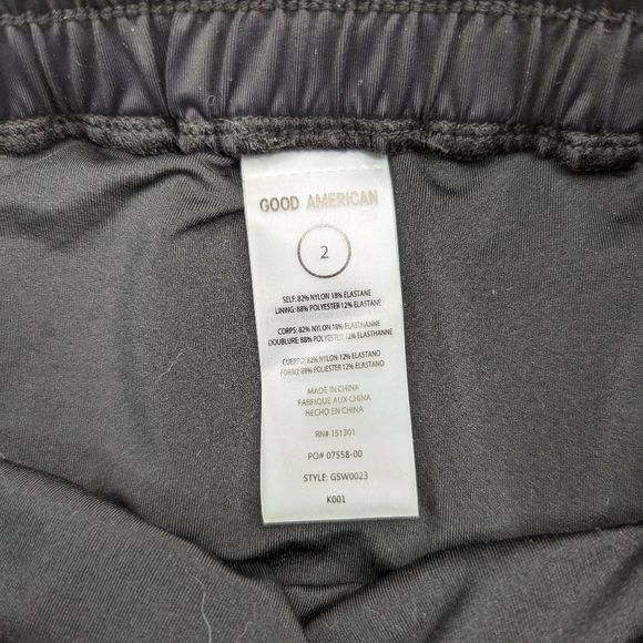 Good American Swim Bottom Women 1 Small Black Waist Cincher Framer High Rise - Picture 7 of 12